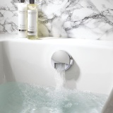 Product Lifestyle image of the Crosswater VS Slimline Bath Filler with Click-Clack Waste
